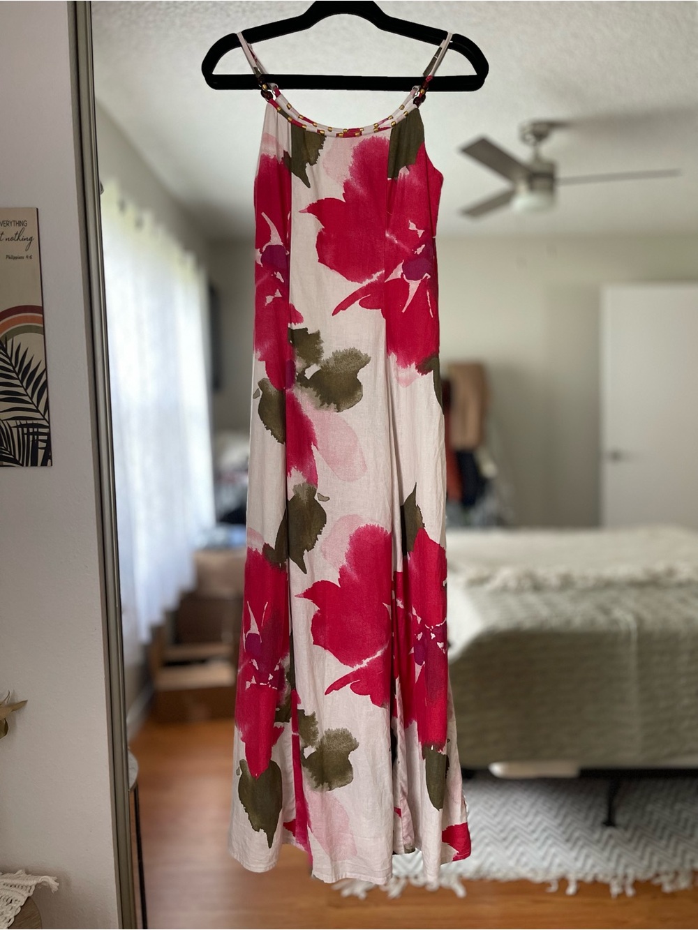 Joie Cream Linen Maxi Dress